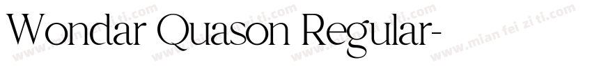 Wondar Quason Regular字体转换